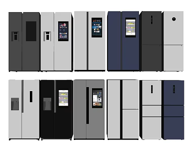 Modern refrigerator 3d model