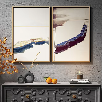 Modern Decorative Painting Abstract Painting Art Painting Hanging Painting 3d model