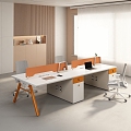 Office Staff Desk Desk 3d model