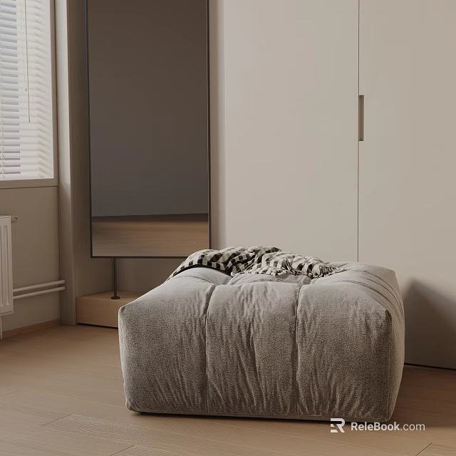Modern Sleek Design Side Table With Neutral Color For Living Room Decor Setup 3d model 