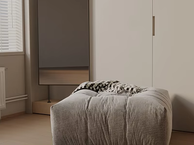 Modern Sleek Design Side Table With Neutral Color For Living Room Decor Setup 3d model