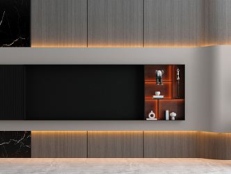 Modern TV Background Cabinet TV Cabinet Background Wall 3d model