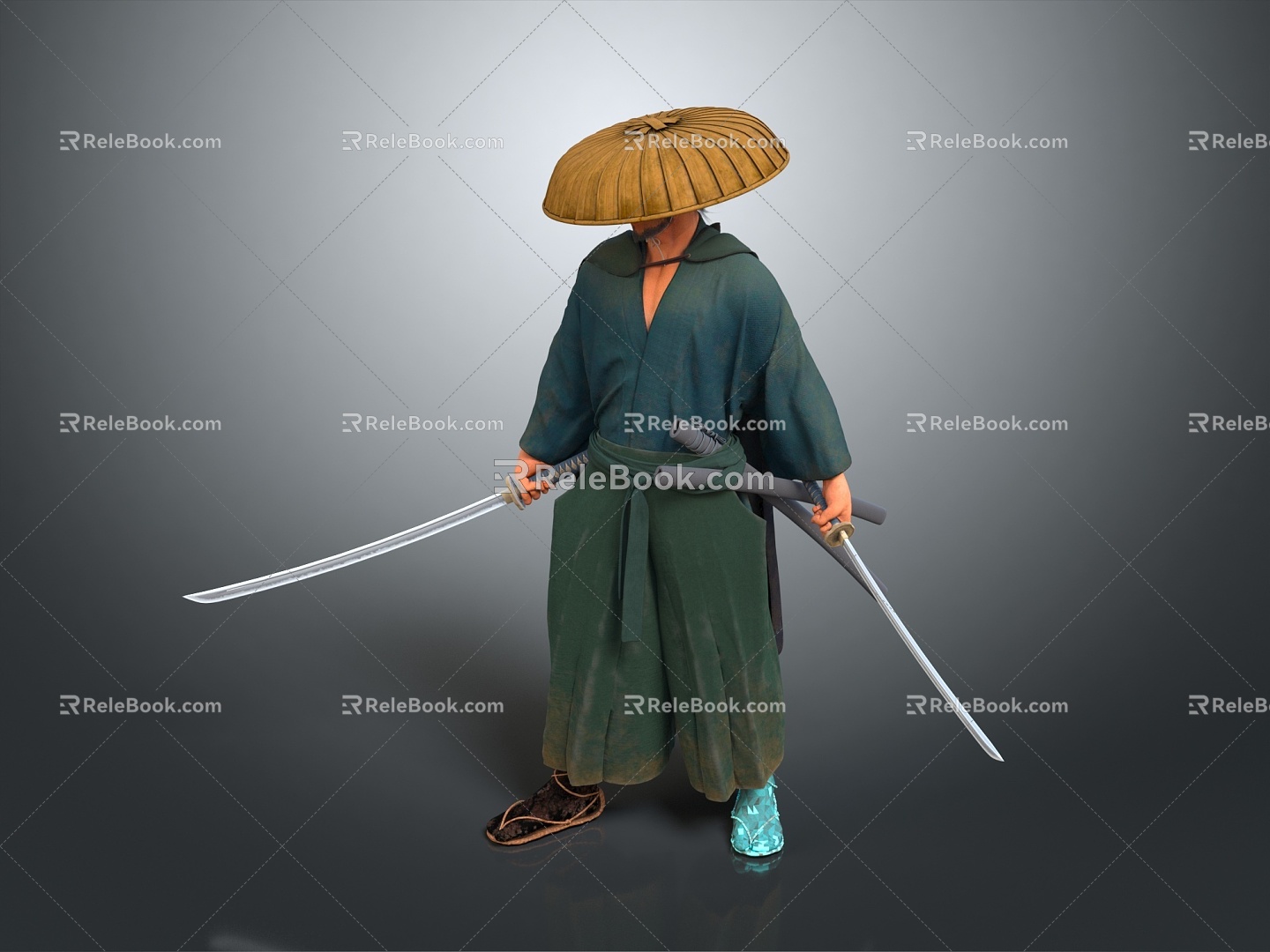 Ranger Ronin Swordsman Martial Arts Hunter Ancient Hunter Hero Assassin Killer Tramp 3d model