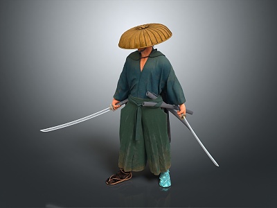 Ranger Ronin Swordsman Martial Arts Hunter Ancient Hunter Hero Assassin Killer Tramp 3d model