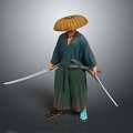 Ranger Ronin Swordsman Martial Arts Hunter Ancient Hunter Hero Assassin Killer Tramp 3d model