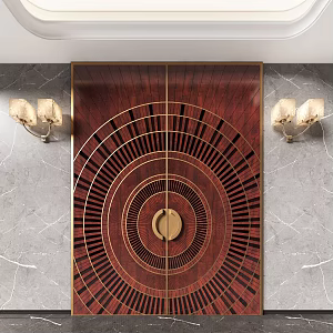 Entry door double door shape door 3d model