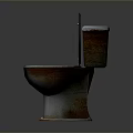 Old Rusty Toilet Bowl as Essential Household Bathroom Fixture with Stained Surface