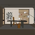 Modern study 3d model