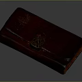 Dark Red Leather Wallet With Metallic Clasp For Daily Essentials Storage