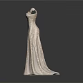 Elegant White Sleeveless Long Dress with Pleated Design and Waist Decoration