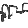 Modern Black Kitchen Faucets With Various Styles And Sleek Design Features 3d model
