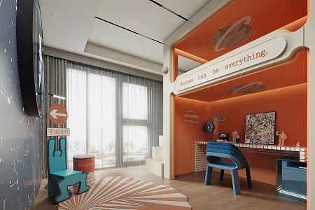 Modern Children's Room 3d model