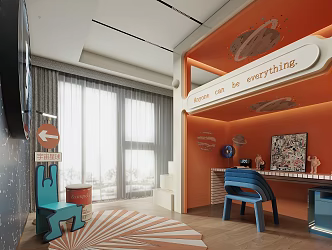 Modern Children's Room 3d model