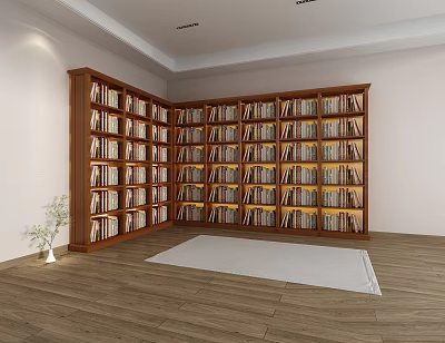 Modern Bookcase Partition Bookcase 3d model