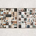 Creative Design Collages And Mood Boards With Natural Elements Color Swatches Textures And Geometric Patterns