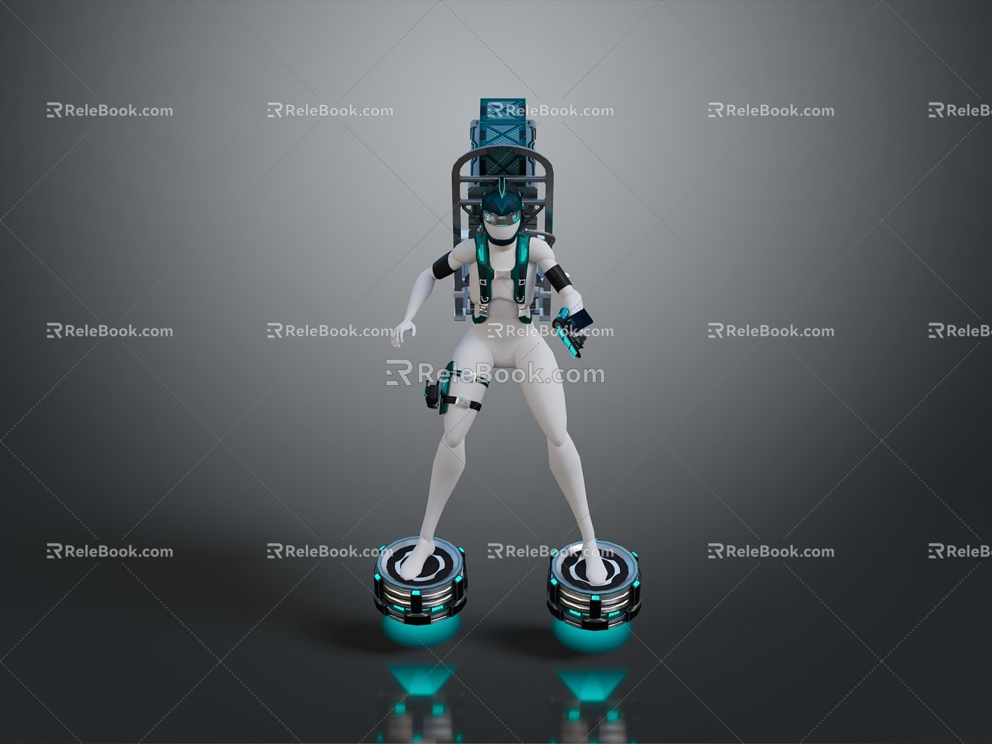 Flying Bag Single Soldier Backpack Flying Backpack Jet Backpack Sci-Fi Components High-Tech Components Sci-Fi Items 3d model