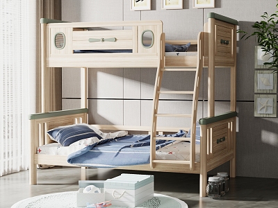 Modern Bed-Up Bunk Bed for Children model