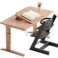 Modern Children's Learning Tables and Chairs 3d model
