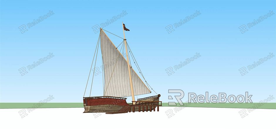 modern landscape platform ship-shaped landscape platform model