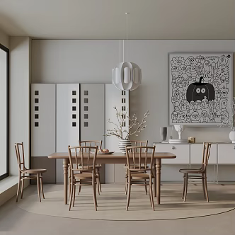 Modern table combination 3d model