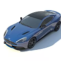 Blue Luxury Sports Car With Sleek Body Black Wheels And Modern Design