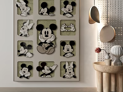 modern decorative painting 3d model