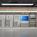 Shopping Mall Retail Counter Displaying Home Appliances With Digital Screen And Product Info