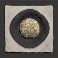 Traditional Sweet Bread With White Frosting And Colorful Sprinkles On Black Plate And White Mat