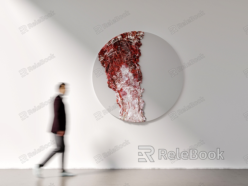 Hanging Painting Art Hanging Painting Oil Painting Round Quiet Decorative Painting Abstract Painting model