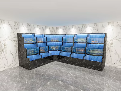 Modern Seafood Pond Fish Tank 3d model Modern Seafood Pond Fish Tank 3d model