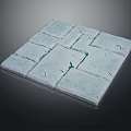 Square Light Gray Floor Tiles Featuring Cracked Design And Interlocking Layout