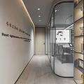Modern Office Interior With Comfortable Sofa Coffee Table Chandelier Open Layout And Stylish Rug