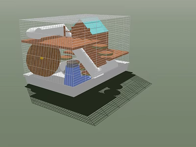 Modern Cage Hamster Cage 3d model