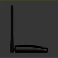 Black Wireless Router With Dual Antennas Orange Indicator Lights Ethernet Ports For Home Network Setup