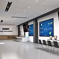 Enterprise Command Center Modern Monitoring Room 3d model