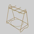 Gold Metal Cookware Holder For Organizing Kitchen Tools With Modern Design