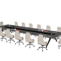 Modern Conference Table and Chair Office Chair Long Conference Table 3d model