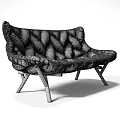 Double sofa 3d model