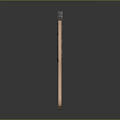 Black Head Wooden Handle Axe With Decorative Patterns As Hand Tool