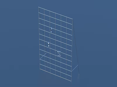 Transparent Grid Display Rack for Organizing Household Items with Sturdy Design 3d model