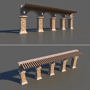 European-style gallery 3d model