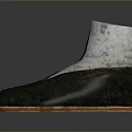 Traditional Handmade Cloth Shoes With Black Upper White Collar And Orange Sole