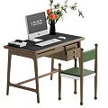 Middle Style Computer Desk Chair 3d model