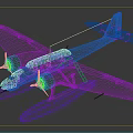 Vintage Passenger Aircraft With Camouflage Paint And Classic Design Features