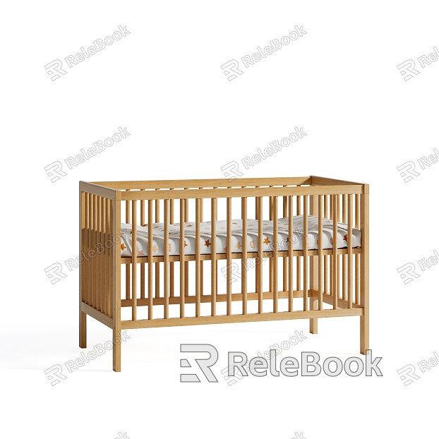 Modern Crib Children's Guardrail Bed model