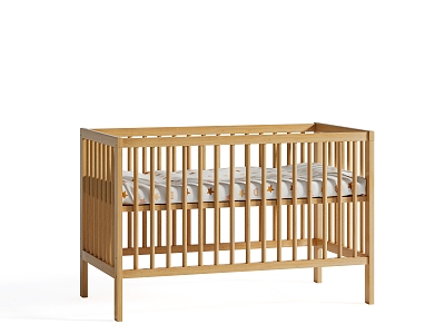 Modern Crib Children's Guardrail Bed model