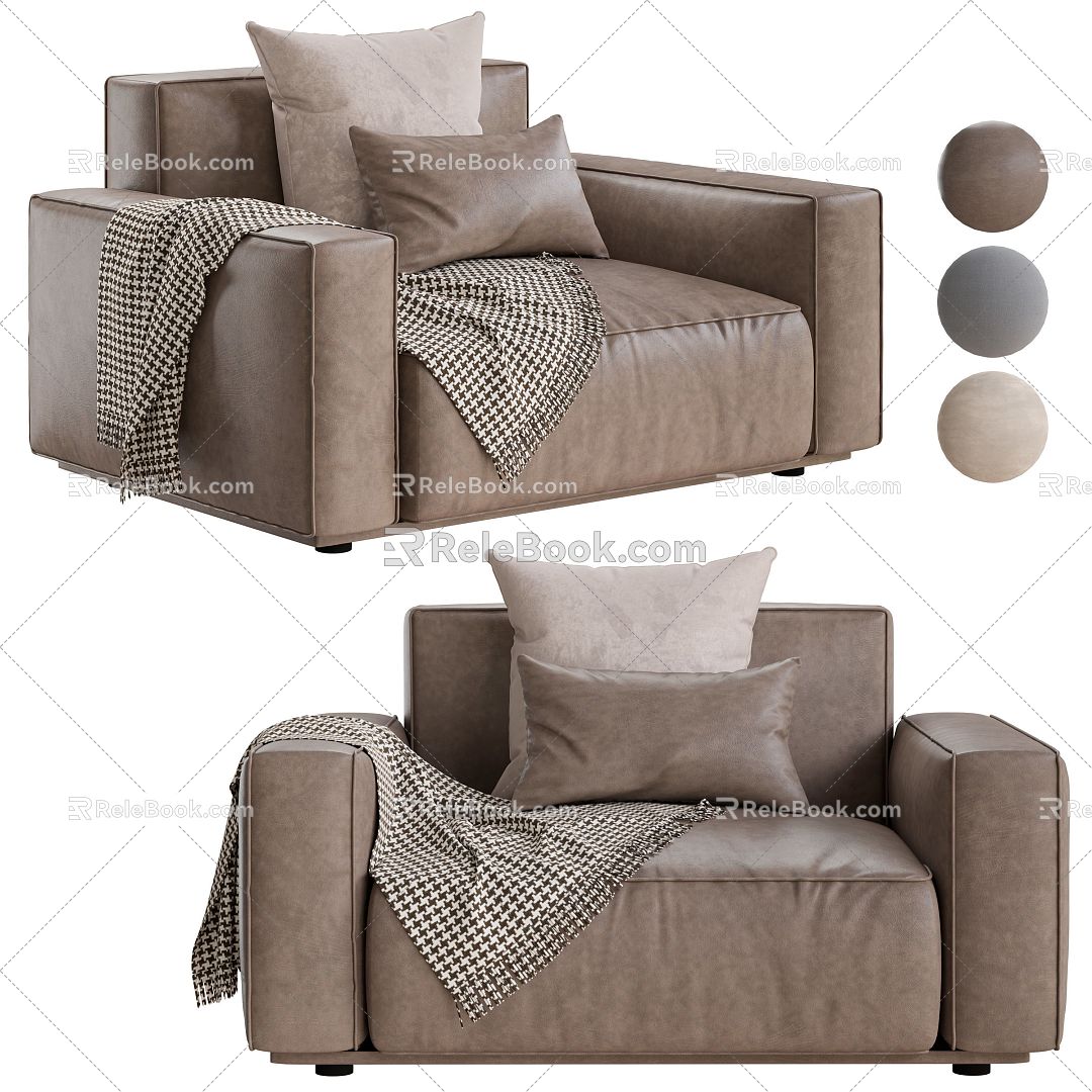 Single sofa 3d model