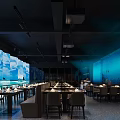 Hotpot Restaurant Interior Featuring Ocean Themed Decor And Comfortable Dining Seats