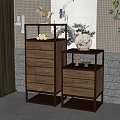 New Chinese-style Bucket Cabinet Bucket Cabinet Combination 3d model
