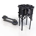 Industrial Machinery Equipment With Metal Frame And Structural Components
